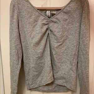 grey scrunch long sleeve